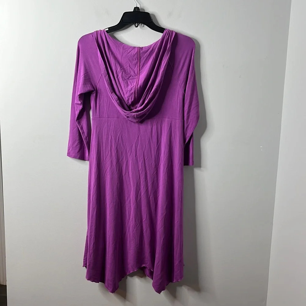 Athleta Hawi Purple Hooded Asymmetrical Dress - Picture 6 of 6